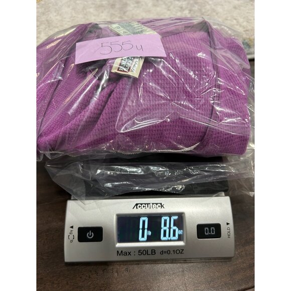 Faded Glory Womens Purple Long-Sleeve Top Lace Trim Size 16W Cotton - Picture 10 of 10